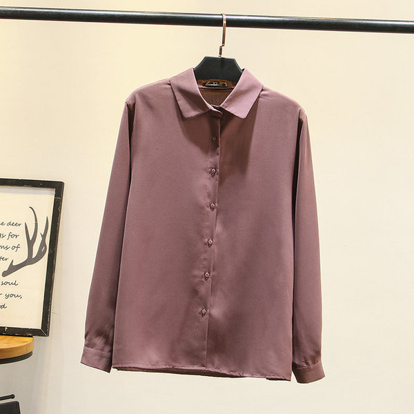 Cămașă modernă de damă cu mâneci lungi și guler clasic