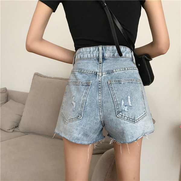 Džinsu šorti ar saplēstiem motīviem un izmēriem līdz 5XL