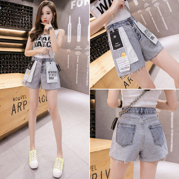 Ikdienas sieviešu saules bikses ar augstu vidukli