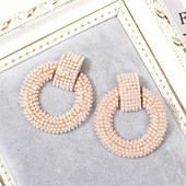 Eleganti sieviešu auskari no mazām pērlītēm