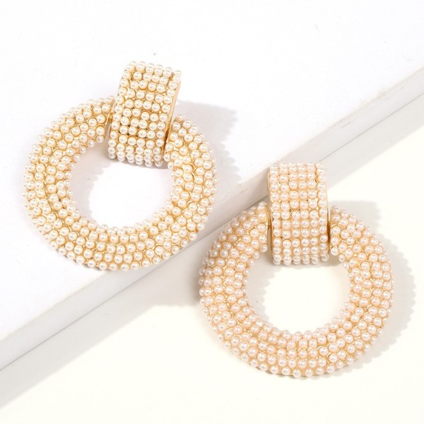 Eleganti sieviešu auskari no mazām pērlītēm