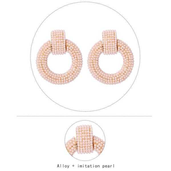 Eleganti sieviešu auskari no mazām pērlītēm