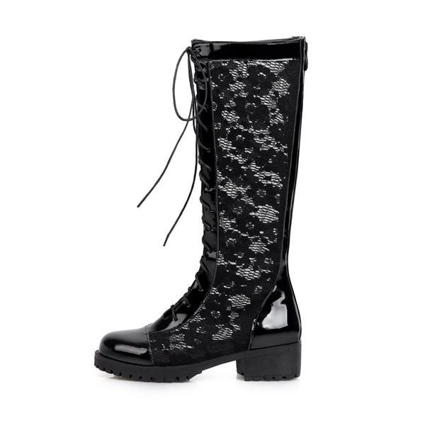 Tavaszi-őszi csizma új modellje ökobőrből és csipkéből