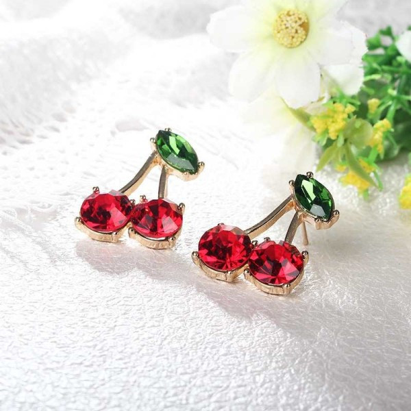 Cseresznye alakú női fülbevaló