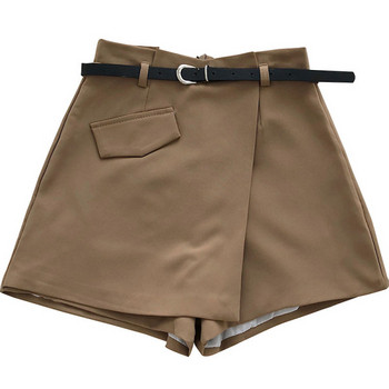 Aktuális női szoknya-nadrág övvel, magas derékkal