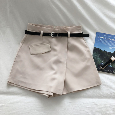 Aktuális női szoknya-nadrág övvel, magas derékkal