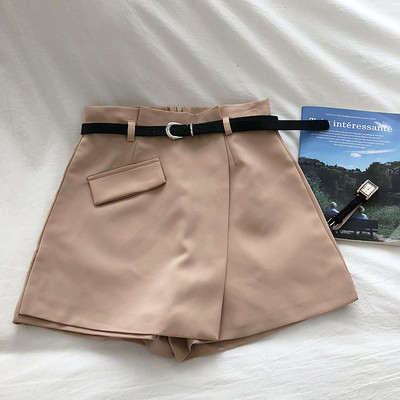 Aktuális női szoknya-nadrág övvel, magas derékkal