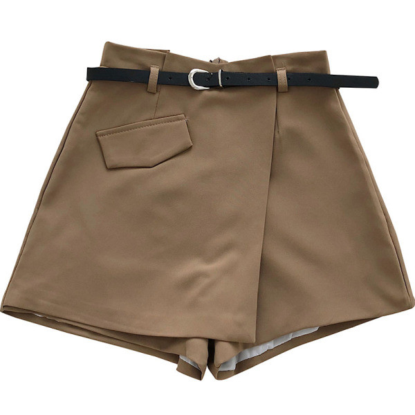 Aktuális női szoknya-nadrág övvel, magas derékkal