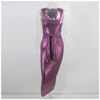 Stílusos női ruha övvel a derekán - Karcsú modell