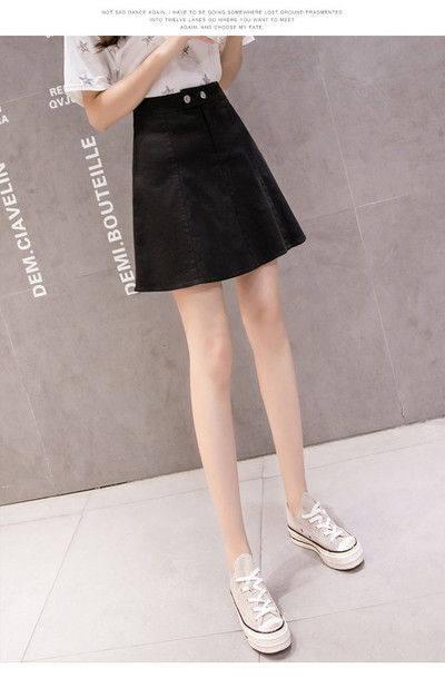 Modern női szoknya magas derékkal - tavaszra és őszre is alkalmas