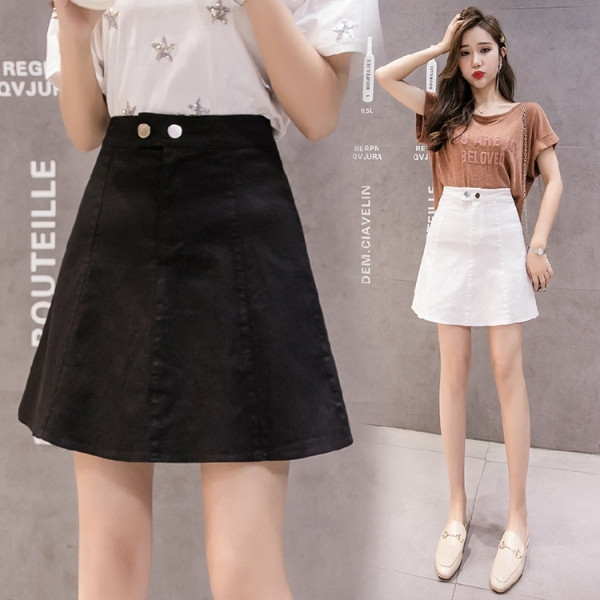 Modern női szoknya magas derékkal - tavaszra és őszre is alkalmas