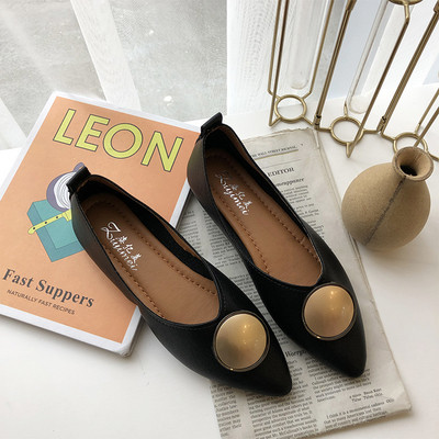 Pantofi casual de dama din piele cu talpa plate