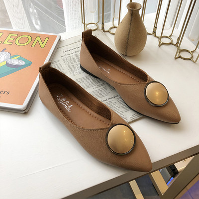 Pantofi casual de dama din piele cu talpa plate