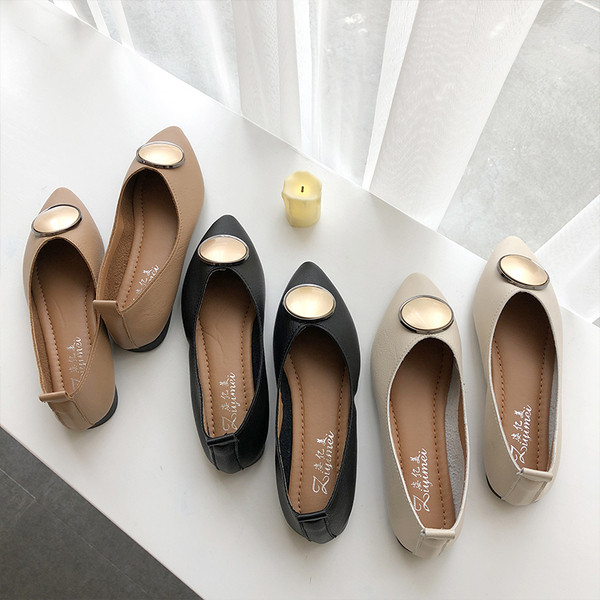 Pantofi casual de dama din piele cu talpa plate