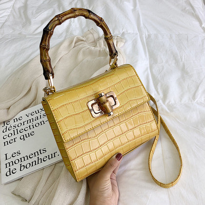 Moderna sieviešu ādas soma ar diviem rokturiem