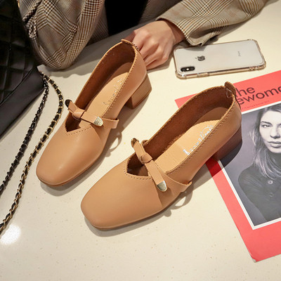 Női alkalmi cipő műbőr sarokkal