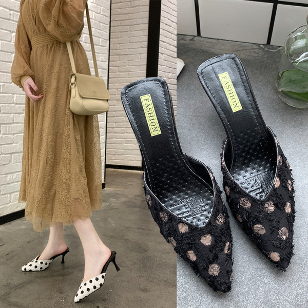 Papuci formali de dama model ascutit cu toc subtire