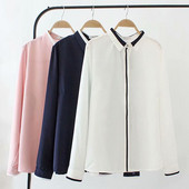 Camasa moderna de dama model simplu cu guler clasic si maneci lungi