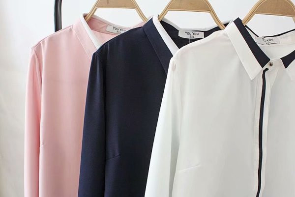 Camasa moderna de dama model simplu cu guler clasic si maneci lungi