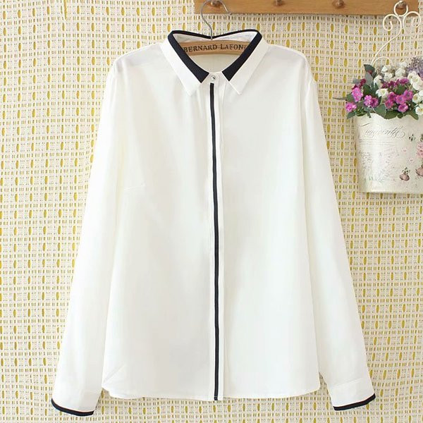 Camasa moderna de dama model simplu cu guler clasic si maneci lungi