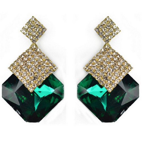 Elegáns női fülbevaló nagy kővel