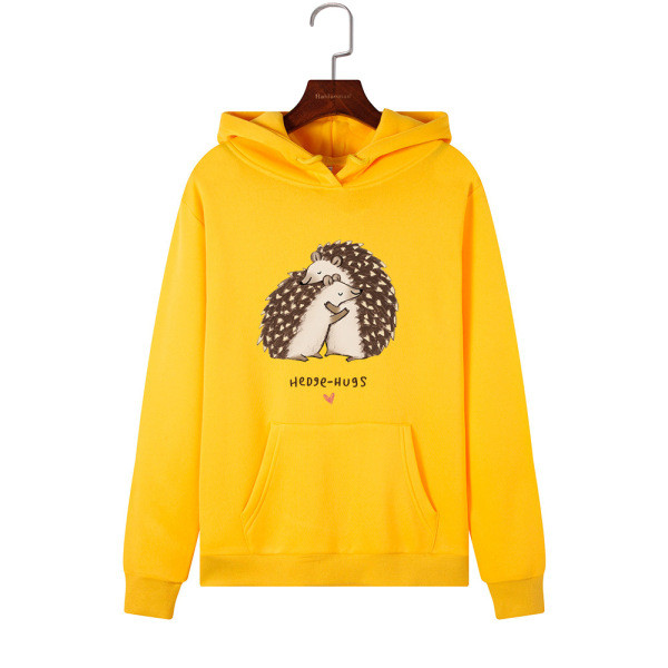 Női alkalmi pulóver kapucnival, rátéttel és hosszú ujjal