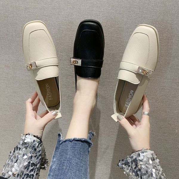 Pantofi casual de dama cu talpa plate si pietre