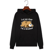 Hanorac de dama modern cu aplicatie colorata si gluga