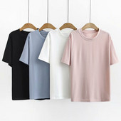 Tricou casual de dama cu decolteu oval si maneci scurte