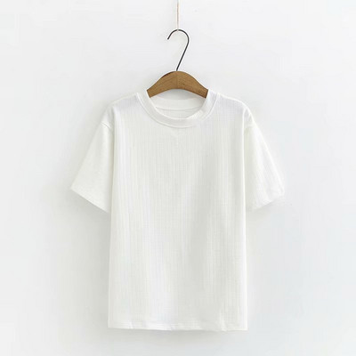 Tricou casual de dama cu decolteu oval si maneci scurte