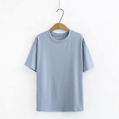 Tricou casual de dama cu decolteu oval si maneci scurte