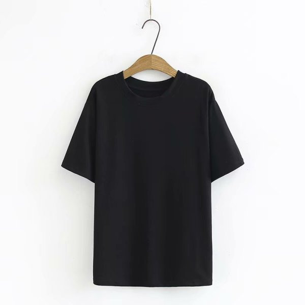 Tricou casual de dama cu decolteu oval si maneci scurte