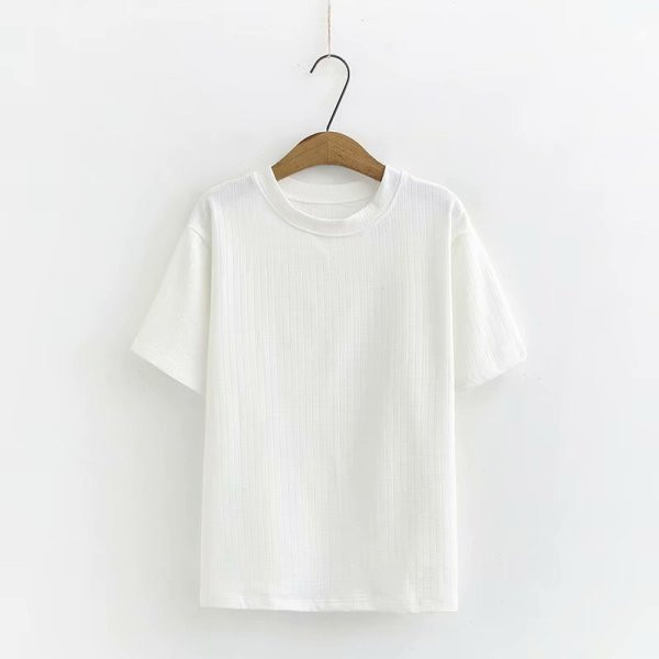 Tricou casual de dama cu decolteu oval si maneci scurte