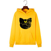 Női pulóver kapucnival és rátéttel