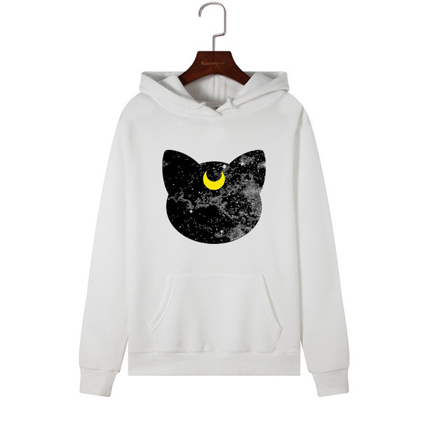 Női pulóver kapucnival és rátéttel