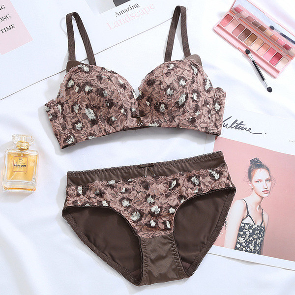 Intīma apakšveļa divās daļās - krūšturis un bikini ar dažādiem rakstiem