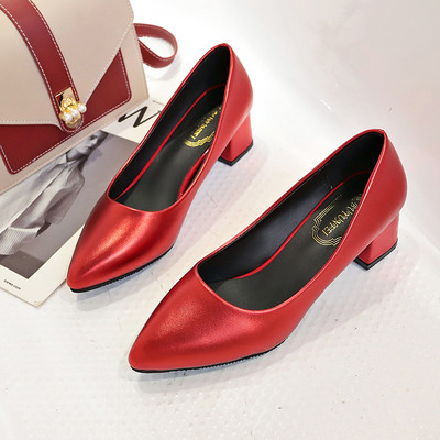 Lapos talpú, hegyes női bőrcipő