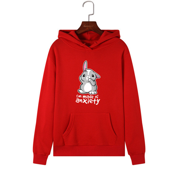 Modern női pulóver kapucnival és rátéttel