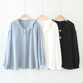 Modern női ing gombokkal és hosszú ujjú