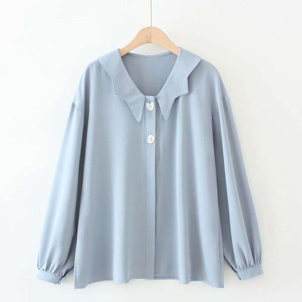 Modern női ing gombokkal és hosszú ujjú