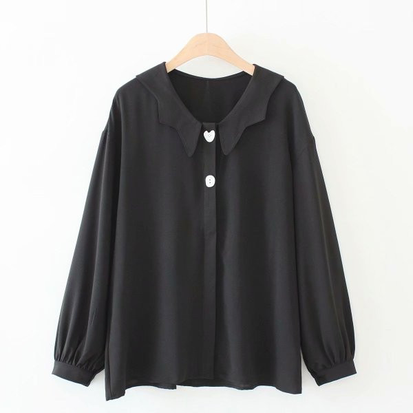 Modern női ing gombokkal és hosszú ujjú