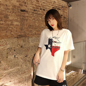 Tricou dama model larg cu aplicatie