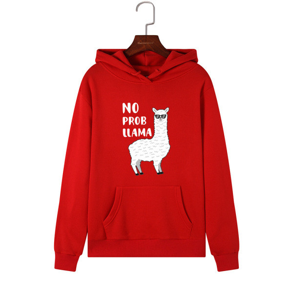 Svakodnevna ženska majica s aplikacijom, dugim rukavima i kapuljačom