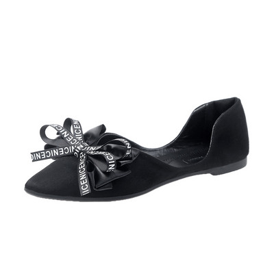 Laisvalaikio moteriški batai plokščiu padu ir kaspinu