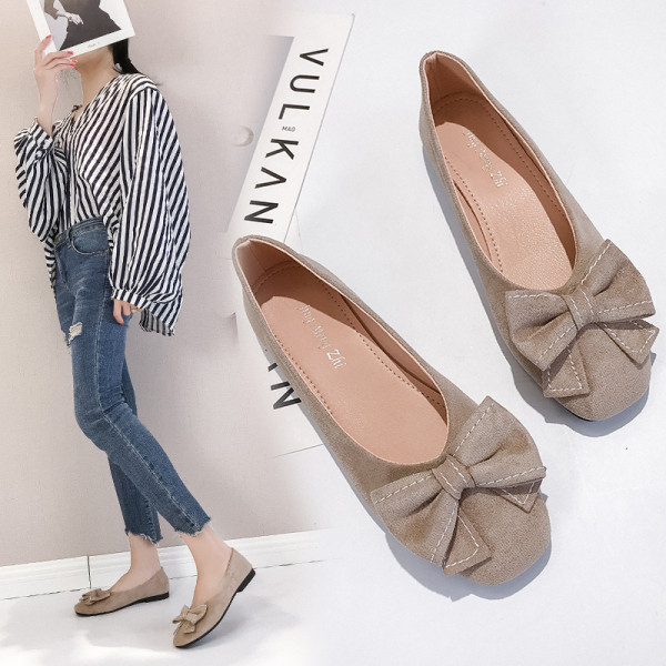 Sieviešu ikdienas apavi no eko zamšādas ar lentīti