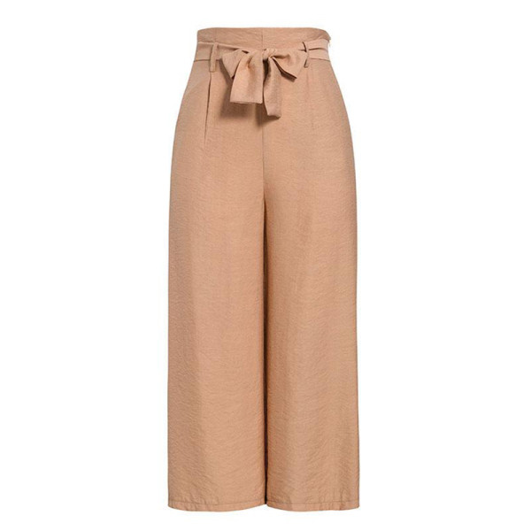 Modernas sieviešu bikses ar augstu vidukli un jostu