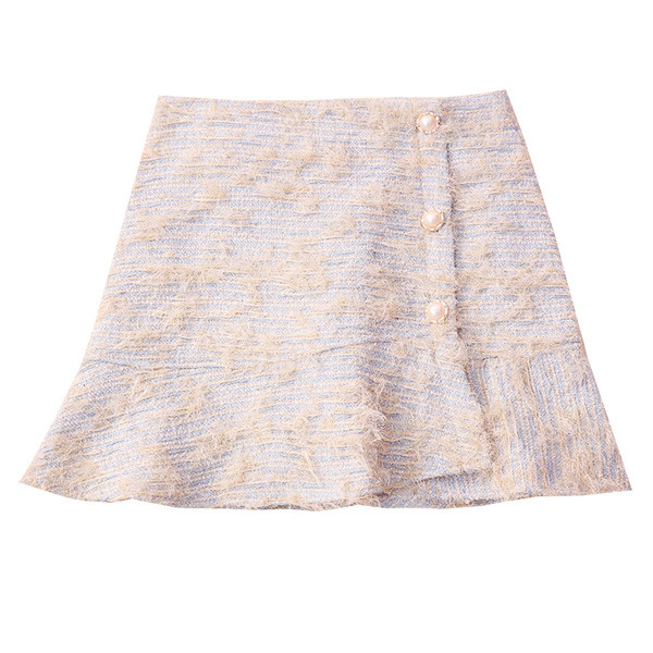 Pielāgoti sieviešu īsi svārki ar augstu vidukli un pogām