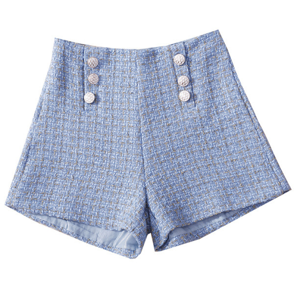 Naujo modelio aktualūs šortai aukštu juosmeniu ir sagomis