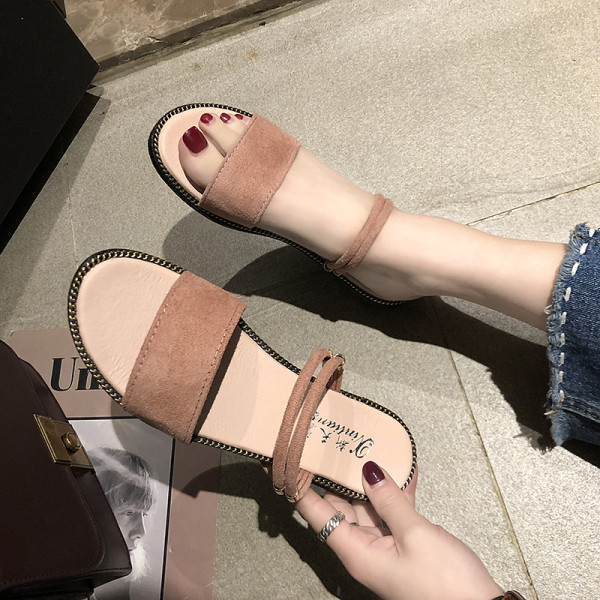 Ženske casual sandale od eko brušene kože