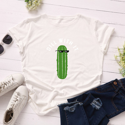 Női pólók színes rátéttel és felirattal, rövid ujjal